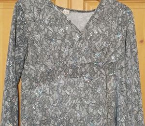 Ladies Top l Susan Lawrence Blouse l Glitter Top